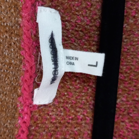 Maurices Pink Plaid Button Down Cardigan V-neck Button Down Women's Sz L - Picture 9 of 12